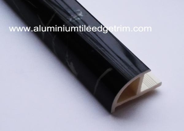 Quadrant Black Inside Corner Tile Trim Marble Color Plastic Material For Kitchen Countertop