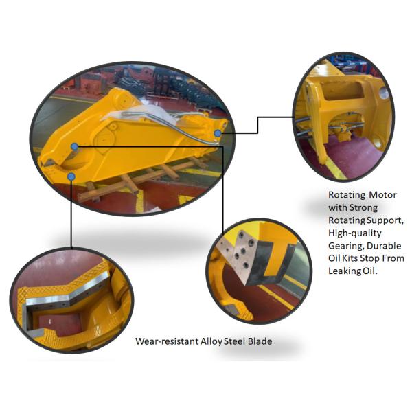 Heavy Duty Powerful Hydraulic Metal Eagle Scrap Shears Cutter For Excavator