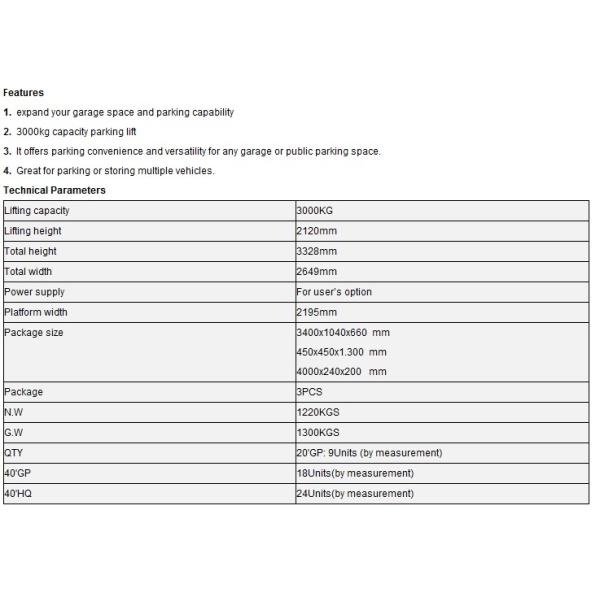 Чистый пол Два подъемника для 380V/220V платформы питания Размер 4625 мм L * 2111 мм W