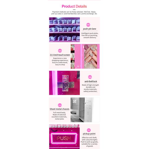 Nail Beauty Machine Coin/QR Code/Token Payment System with SDK Function for Beauty Products 1 Year Warranty
