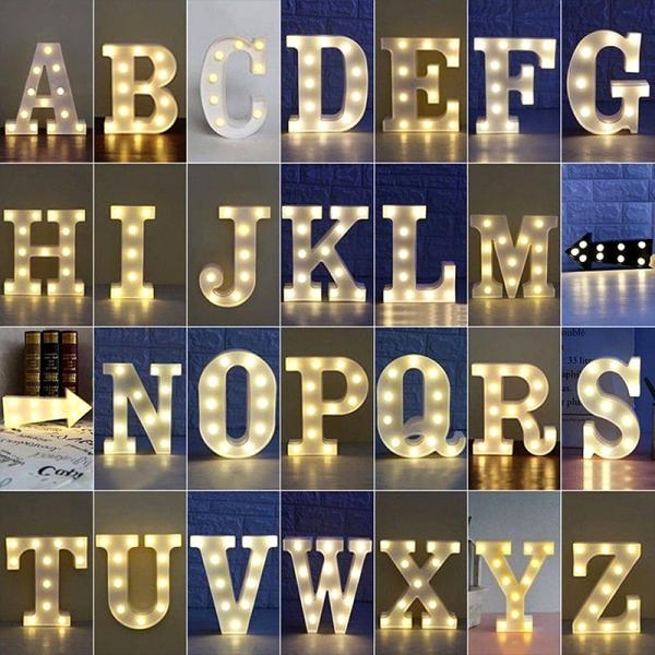 LED Bulb Sign Letter for Wedding Birthday Events With Stainless Steel Marquee Letters