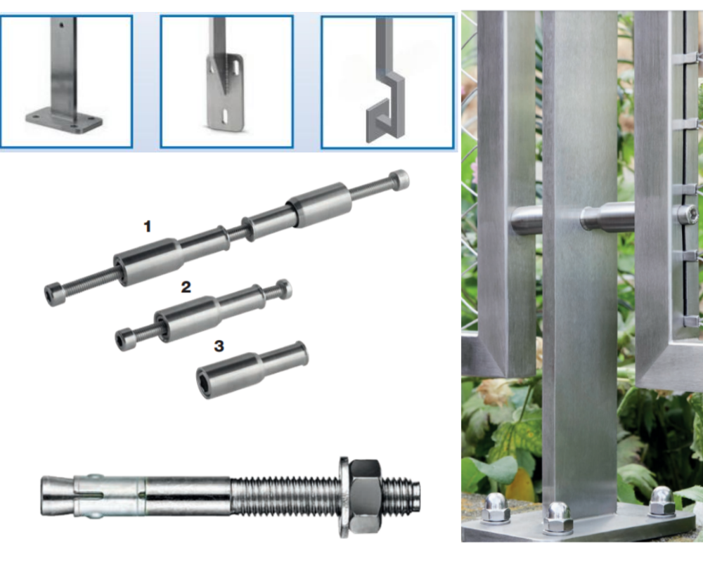 Modular Stainless Steel Wire Rope Netting Railing System with 40 mm Mesh Aperture