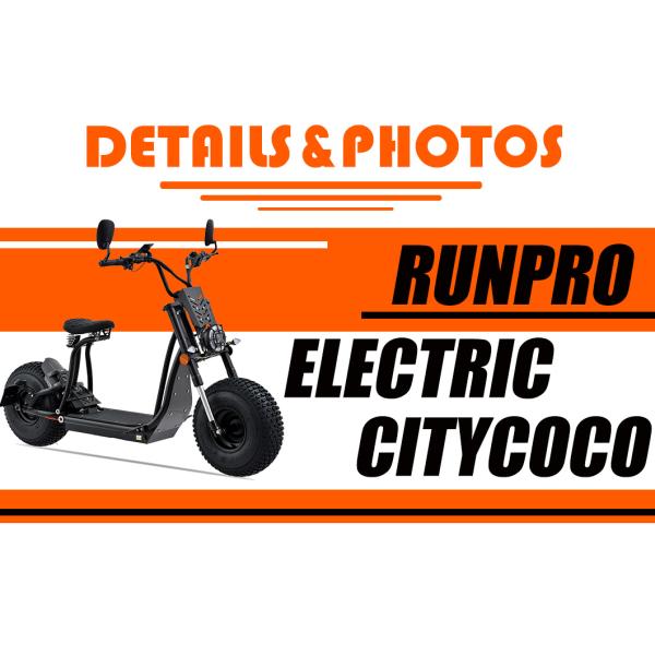 Electric Scooter Citycoco Fat Tire 1500W 2*1500W 60V Foldable Long Range with EEC COC