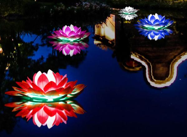 LED Emulation Lotus Lights Water Landscape Outdoor Waterproof Pond Bright Decorative Landscape Project