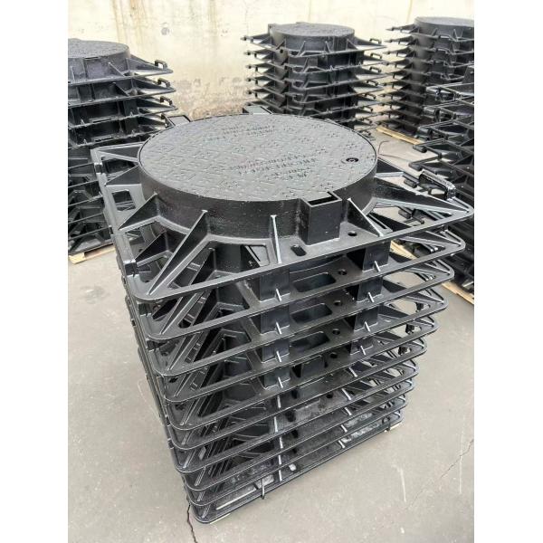 Tapa de registro de hierro dúctil antirrobo de alta resistencia con doble cierre 600*600mm C250