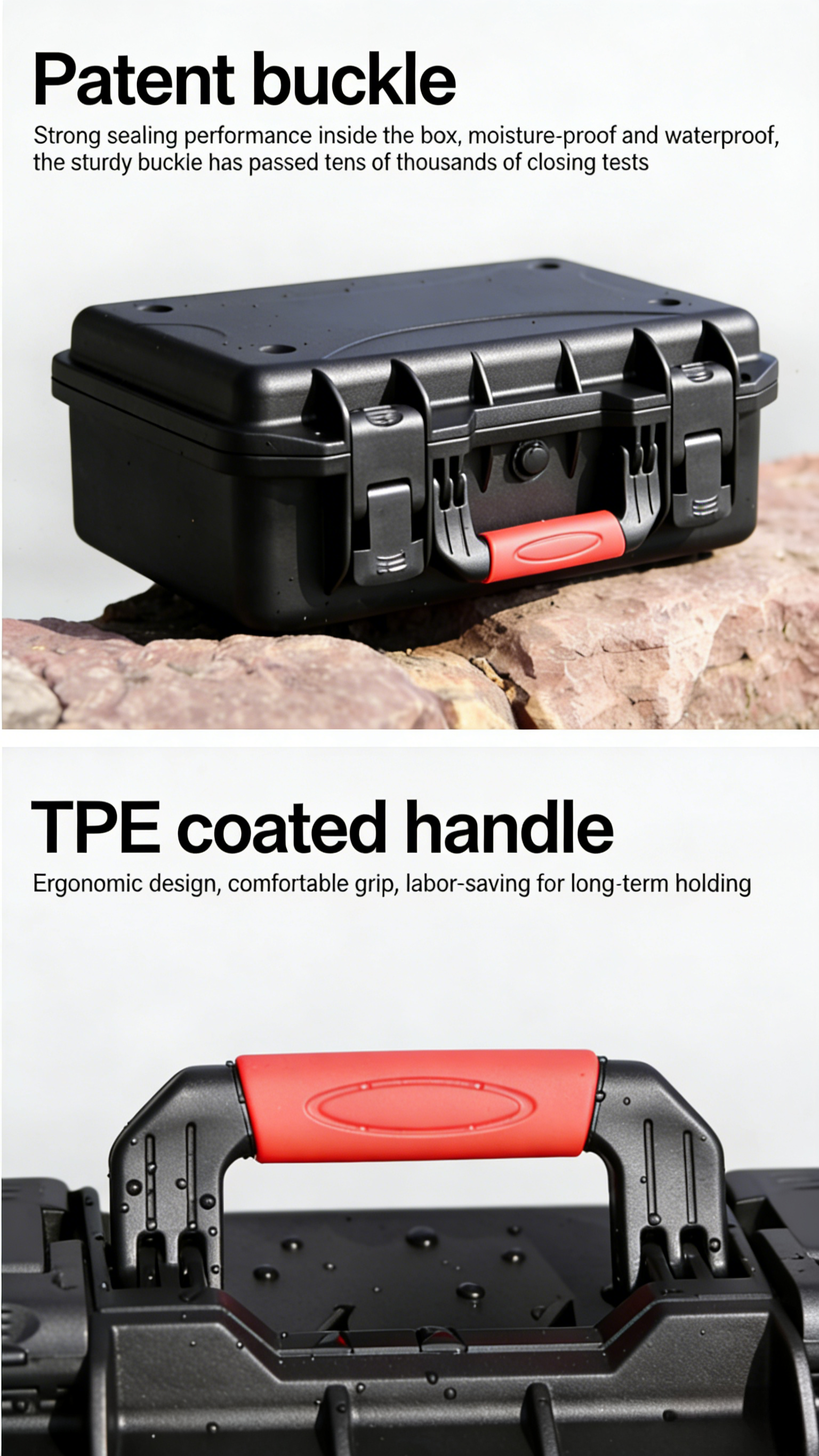 Portable Plastic Safety Case Multi-Functional Waterproof And Shockproof
