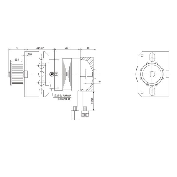 NEMA23 36V 5500RPM Reducción planetaria Caja de engranajes ligera compacta para operadores de puertas Se pueden agregar frenos