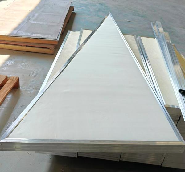 Acoustic Triangle Textile Fabric Wrapped Sound Panels Interior Decorated Wall Material