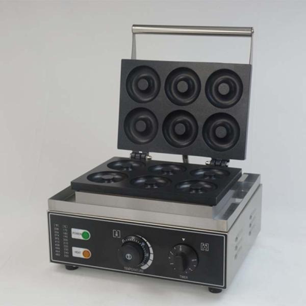 Electric Non-stick Donut Maker for Bakery Dessert Shop 6pcs Doughnuts Making Machine