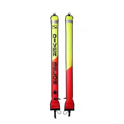 150cm Surface Marker Buoy Visible SMB Orange Yellow Stitching Scuba Diving Buoy