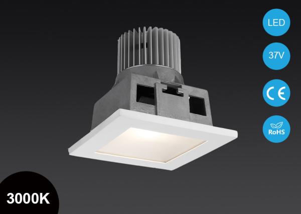 IP40 10W 4 Inch Square Diammable COB LED Ceiling Downlight Cut Out 76*76mm