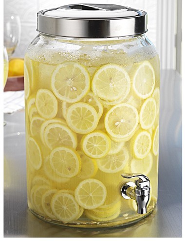Printed glass juice / beverage dispensers