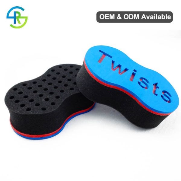 OEM ODM Logo Single Sided Hair Sponge 8 Shape Afro Curl Sponge