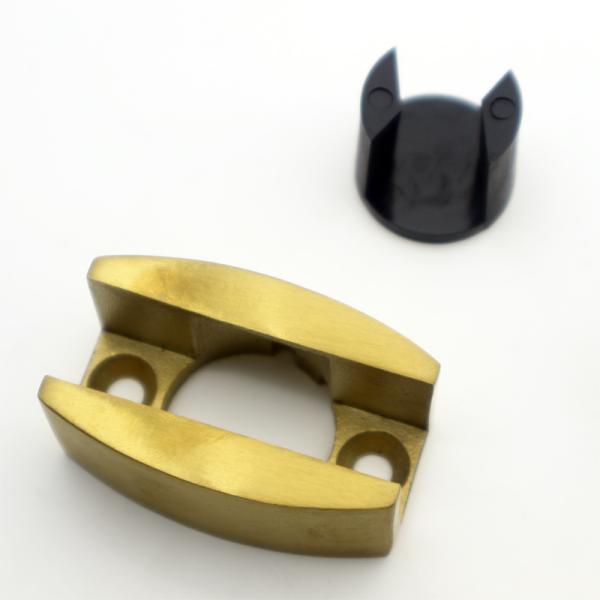 Sistema de barandillas de puerta corredera de cristal sin marco de acero inoxidable de color dorado para la sala de ducha