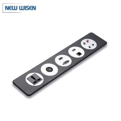 Sous-tableau Socket de bureau Sortie d'alimentation Données Matte Noir 230V