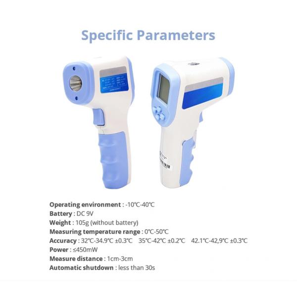 CE FDA Non Contact Medical Thermometer Infrared Temperature Gun ABS Plastic