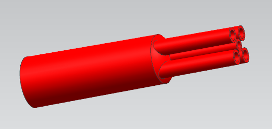 Скрещенные полиолефины сжимаются на тепло 2/3/4/5/6 ядер
