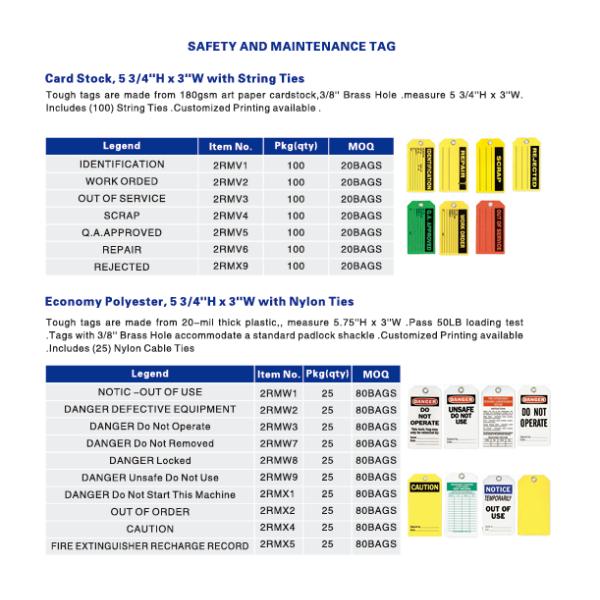 Customized Logo Plastic Safety Tag For Durable And Long Lasting Durability