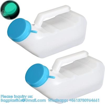 Urinals For Men With Glow In The Dark,1000ml Thick Pee Bottles With Lid,Spill Proof Urinal Bottle For Car,Hospital