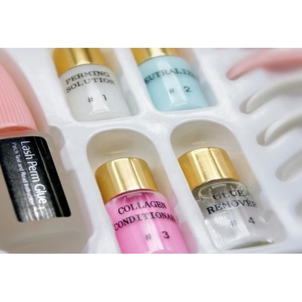 Cil permanent de cil de kit en gros bon marché d'ascenseur se courbant avec des outils de colle et de décapant de Rods pour le salon de beauté ou privé