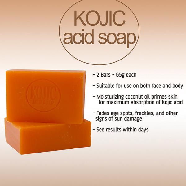 Natural Antibacterial Kojic Acid Soap Orange Skin Lightening For Face / Body