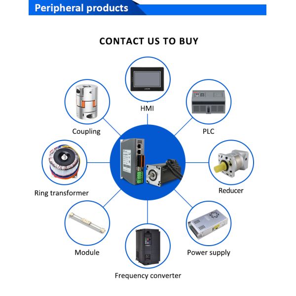 Lichuan DC Closed Loop Stepper Motor Drivers Kit 2.8N.m 2 Phase Nema24 DC24V～48V 4.5A 1000PPR