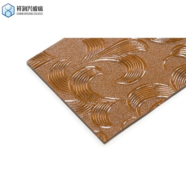 Brown Patterned Glass Shinerising 3mm 5mm 1830*2440new Technology Style Glass Embossed Glass