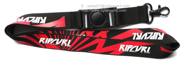 Screen print promotional lanyards with ABS swivel detachable buckle release,