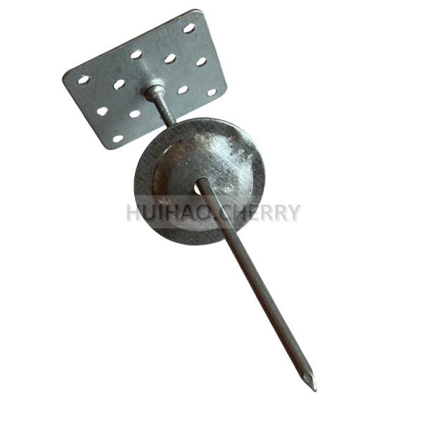1.6x24x24mm Aluminum Perforated Insulation Pins Self Adhesive Used For External Wall Insulation Fasteners