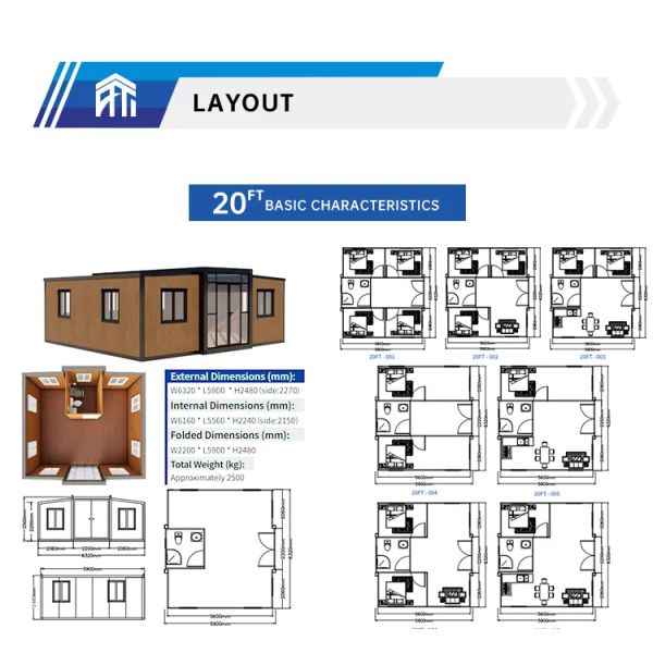 40FT Modular Container House with Galvanized Steel Frame for Fast Installation and Extendable Design