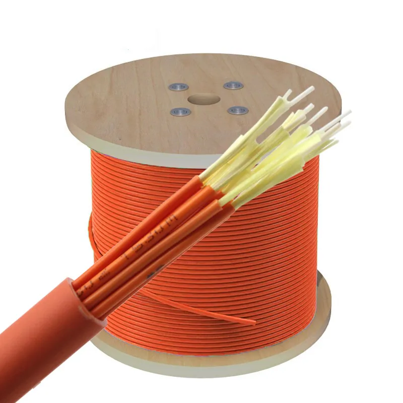 FTTH Indoor 12 core fiber optic cable OM3 / optical fiber distribution cable