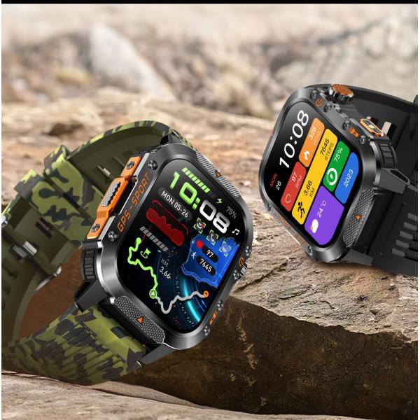 Montre connectée GPS étanche IP68 avec étanchéité 30m et longue durée de vie de la batterie pour les activités de plein air