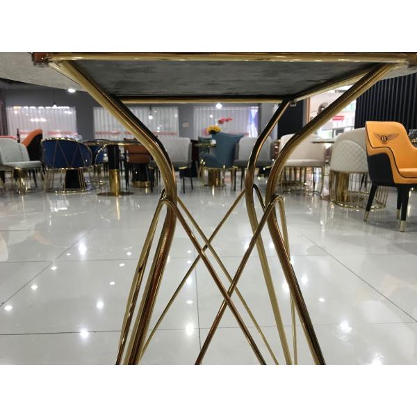 60cm Metal Marble Coffee Table