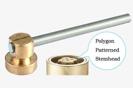 1207 FxF Double Shut-off Brass Ball Valve set w/ Meter Outlet & Magnetic /Polygon headed /Mech. Code Lockable Functions