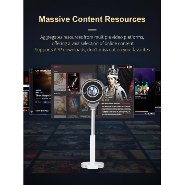 Mini Portable WiFi Mobile 4K Full HD Video Projector 200 Lumens LED Lamp Android 13 Operating System Bag Accessory for Home Use