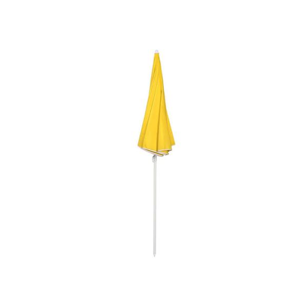 Yellow Steel Windproof Beach Umbrella Double Needle Process With Flap