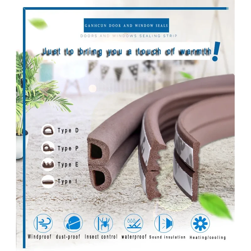 Wholesale Self-Adhesive EPDM Poem Rubber Weatherstrip D E P I Shape Door Window Weather Strip