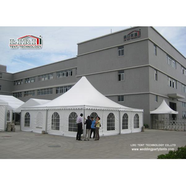 10x10m White Color Pagoda Garden Canopy Tent With Church Window , Garden Pagoda Tent