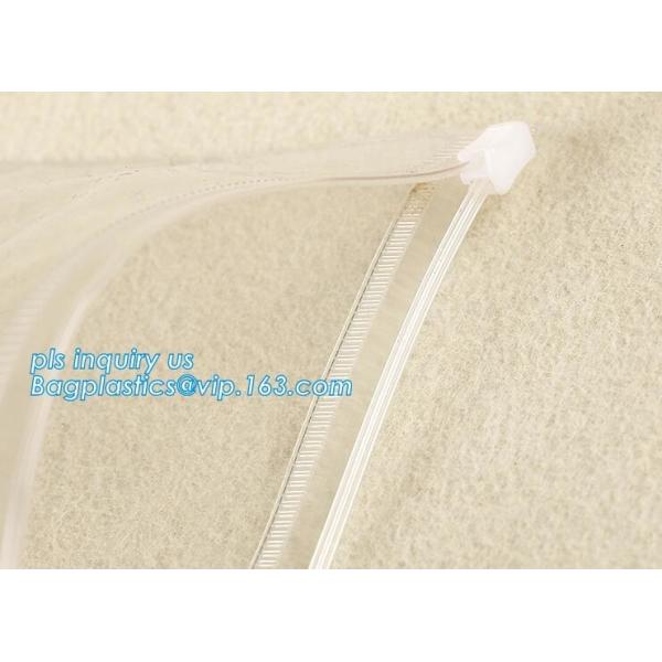 wholesale transparent Logo Packaging Garment Suit Clothes Bags Slider Packing PE Zipper packing Plastic Bag, slider zipp