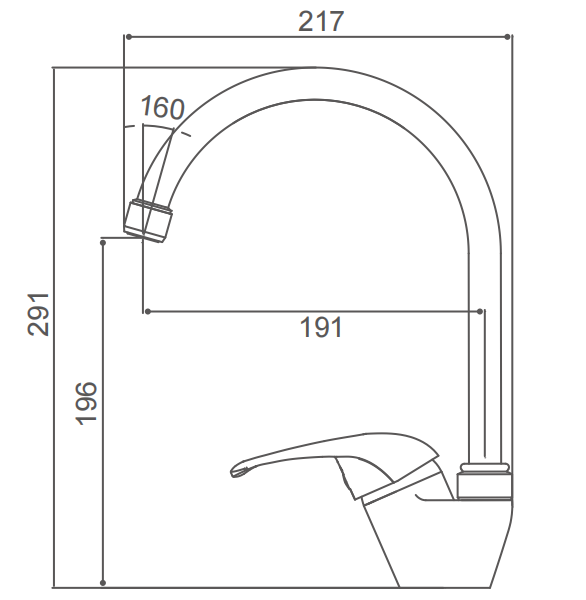 охрана окружающей среды крана кухни давления faucet кухни 360 градусов поворачивая на шарнирах высокая