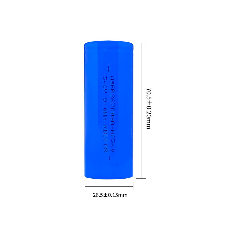 26700 Steel Shell Cylindrical Sodium Ion Cell 3.0V 3000mAh Energy Storage Power Sodium Battery for Electric LED Lights