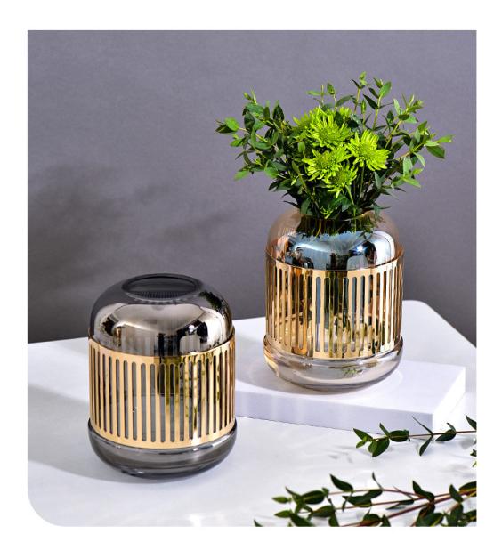 Vaso de vidro moderno para decoração de casa e escritório