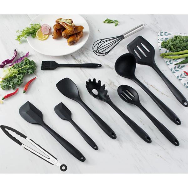 10 Piece Silicone Kitchen Cooking Utensil Set LFGB