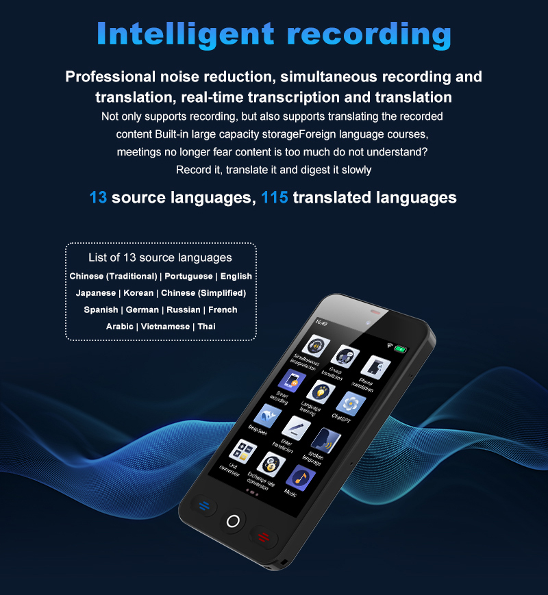 AI Video Call Voice Intelligent Language Translator For Business Tranvel Study