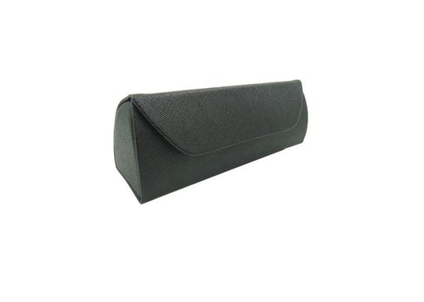 Black / Red Leather Reading Glasses Cases for Adults And Kids 158 x 38 x 55mm