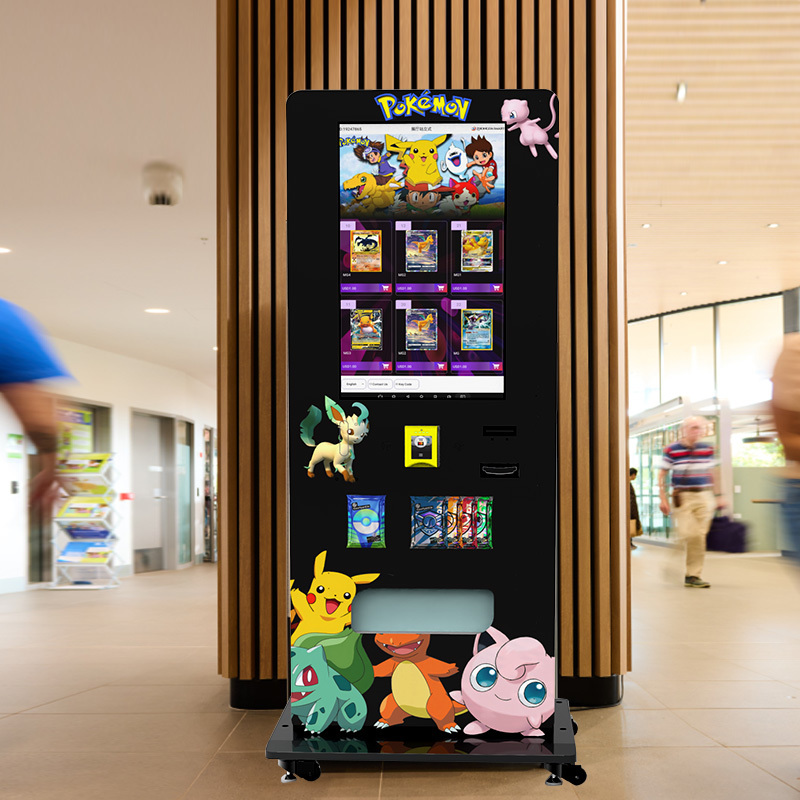 Wholesale Self-Service Elevator Trading Card Vending Machine PiKaqiu with Coin Payment System 900 Pcs SPCC