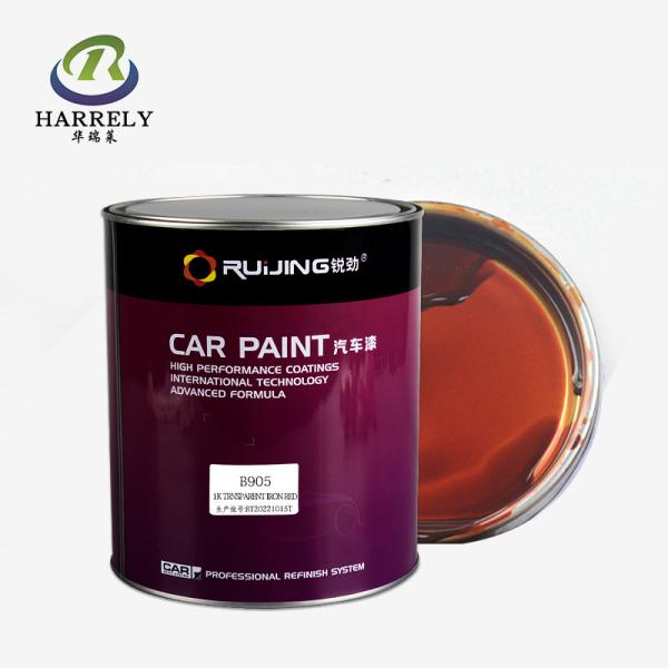 Glossy Car Repair Paint 1K Transparent Iron Red Color Coating 0.5L 1L 2L 4L