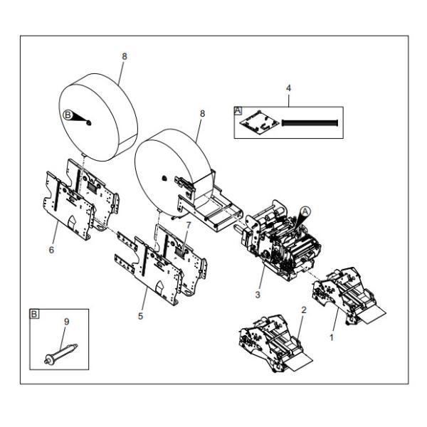 АТМ запасные части ДВОЙ РОЛЛЬ КВИТЕМ ПРИНТЕР