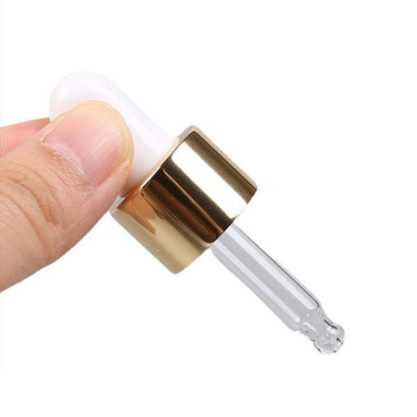 60ml Essential Oil Dropper Caps Tops Shiny Gold Aluminium 20/410