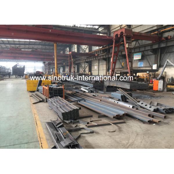 3 Axles 80 Tons 17m Hydraulic Flatbed Trailer For Loading Construction Machines